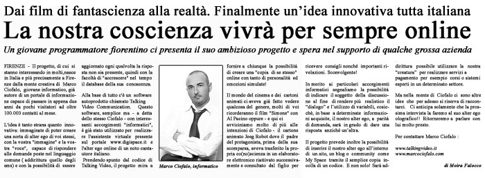 la nostra coscienza vivr&agrave; per sempre online di marco ciofalo