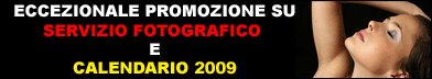 promozione su servizio fotografico e calendario 2009 a Firenze
